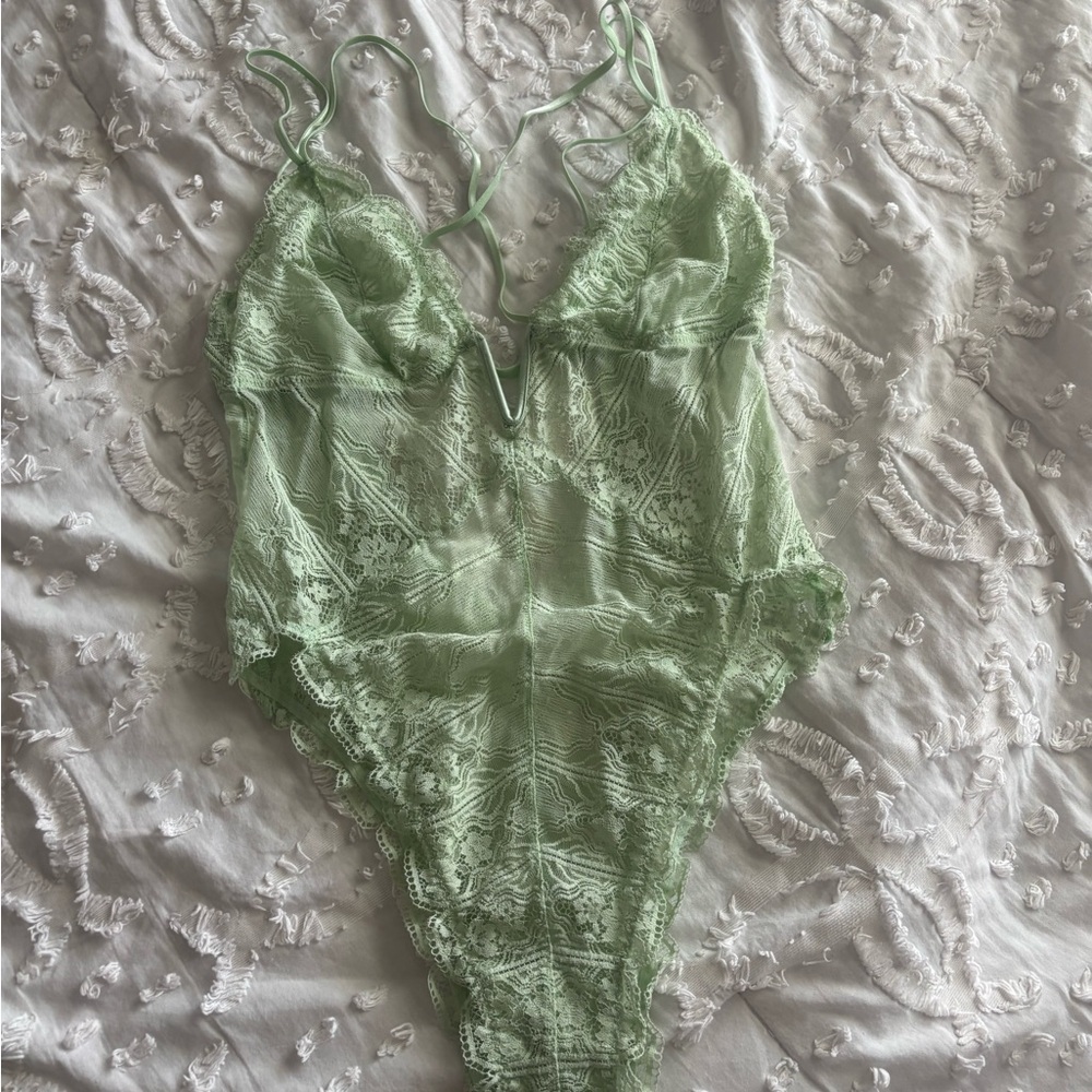 Savage X Fenty Mint Green Lace Bodysuit